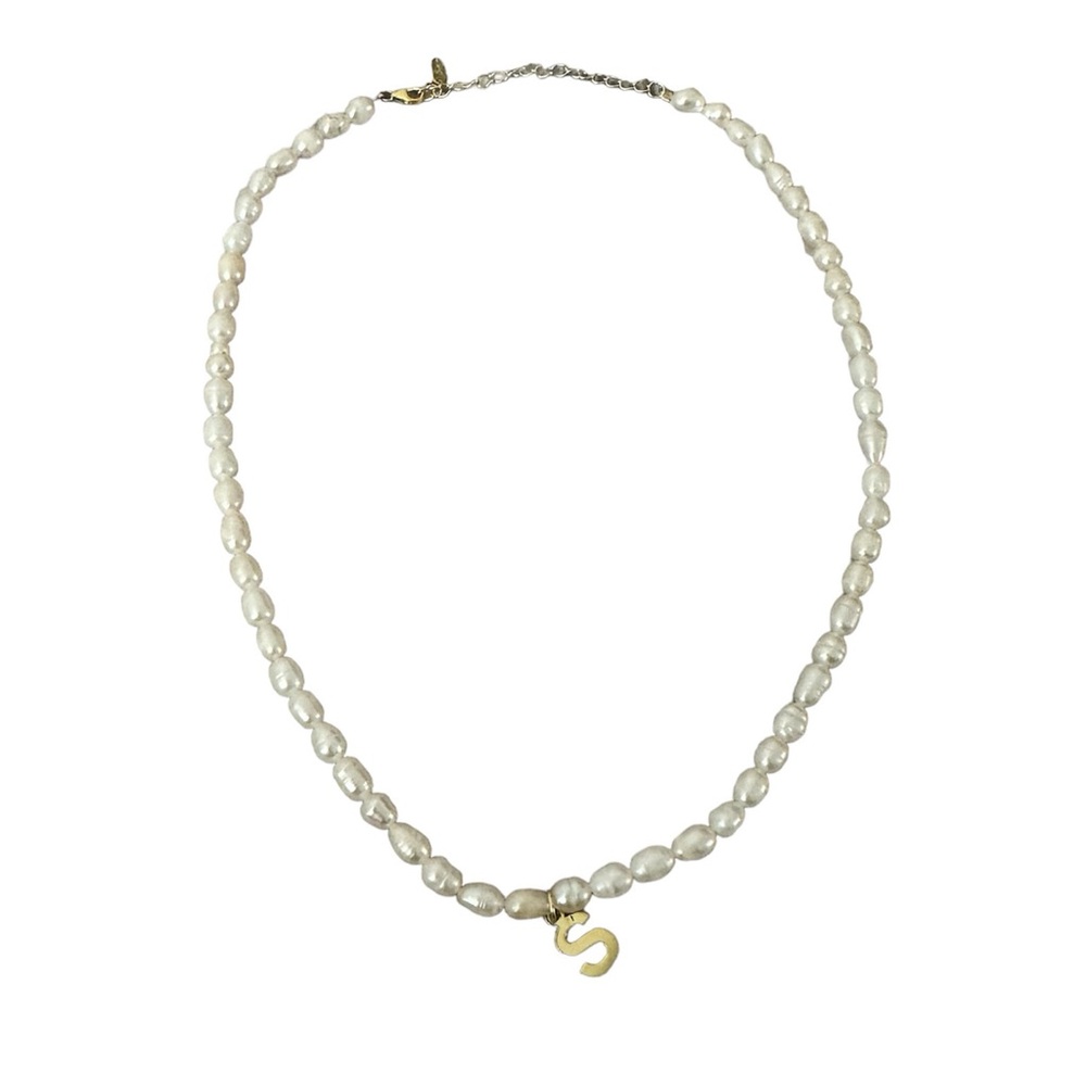 Sterling Silver Genuine Pearl Necklace